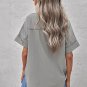 Turn-down Collar Short Sleeve Denim Shirt