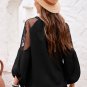 Black Formal Invitation Lace Blouse