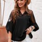 Black Formal Invitation Lace Blouse