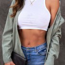 Gray Corduroy Button Pocket Shirt