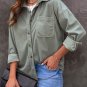Gray Corduroy Button Pocket Shirt