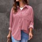 Pink Corduroy Button Pocket Shirt
