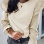 Beige Ruffled Flounce Sleeve Corduroy Blouse