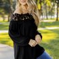 Black Blooming Lace Off The Shoulder Top