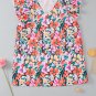 Multicolour Tiered Ruffled Sleeve Floral Blouse