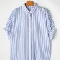 Sky Blue Stripe Dolman Sleeve Oversize Shirt