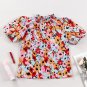 White Frilled High Neck Buttons Back Floral Blouse