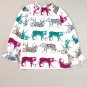 White Colorful Tiger Print Ruffled Lantern Sleeve Blouse