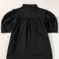 Black Crisp Puff Sleeve Loose Shirt