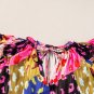 Rose Leopard Flutter Sleeve V Neck Crinkled Blouse
