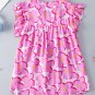 Rose Floral Ruffled Sleeve Babydoll Blouse