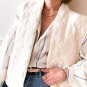 Sky Blue Stripe Drop Shoulder Bubble Sleeve Loose Shirt
