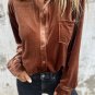 Chestnut Chest Pocket Velvet Shirt