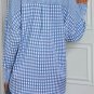 Sky Blue Stripe Plaid Patchwork Button up Long Sleeve Shirt