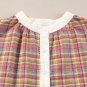 Pink Colorblock Plaid Patchwork Henley Blouse
