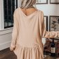 Jet Stream Ruffled V Neck Buttoned V Neck Shirt