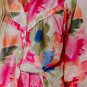 Rose Abstract Print Ruffled Puff Sleeve Shirt