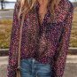 Grape Wine Polka Dot Printed Buttoned Casual Shirt