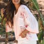 Delicacy Floral Lace Crochet Patchwork Batwing Sleeve Blouse