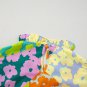 Multicolour Abstract Print Pleated Flutter Sleeve Blouse