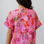 Rose Jungle Floral Print Notch V Neck Blouse