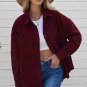 Wine Fiery Red Corduroy Button Pocket Shirt