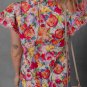 Multicolour Lace Trim Ruffle Short Sleeve Floral Blouse