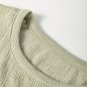 Laurel Green Textured Round Neck Half Sleeve Blouse