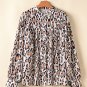 Jet Stream Oversized Leopard Print Balloon Sleeve Casual Shirt
