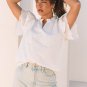 White Broderie Anglaise Ruffle Short Sleeve Blouse