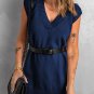 Dark Blue Knit Vest Pullover Sweater