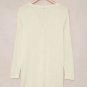 Beige Solid Color Open-Front Buttons Cardigan