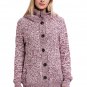 Red Long Sleeve Button-Up Hooded Cardigans