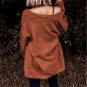 Brown Open Front Woven Texture Knitted Cardigan with Pockets