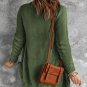 Green Front Pocket and Buttons Closure Cardigan