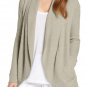 Gray Open Front Shawl Neckline Cardigan