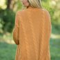 Mustard Knit Texture Long Cardigan