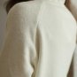 Beige Frill Trim Buttoned Knit Pullover Sweater
