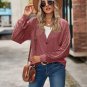 Waffled Knit Lace Long Sleeve Buttoned Cardigan