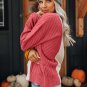 Multicolor Colorblock Textured Drop Shoulder Sweater