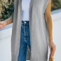 Gray Basic Vest Cardigan Sweater