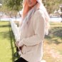 Apricot Waffle Knit Buttons Hooded Sweater with Pocket