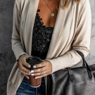 Khaki Super Soft Long Sleeve Open Cardigan