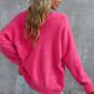 Rose Buttons Front Pocketed Sweater Cardigan