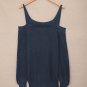 Dark Blue Dew Shoulder Juliette Knitted Sweater