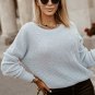 Gray Cross Back Hollow out Sweater