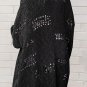 Black Casual Hollowed Knit Dolman Sleeve Cardigan