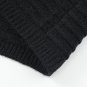 Black Horizontal Rib Knitted Open Front Hooded Cardigan