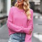 Ribbed Trim Drop Shoulder Baggy Sweater