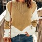 Two-Tone Chevron Pullover Sweater